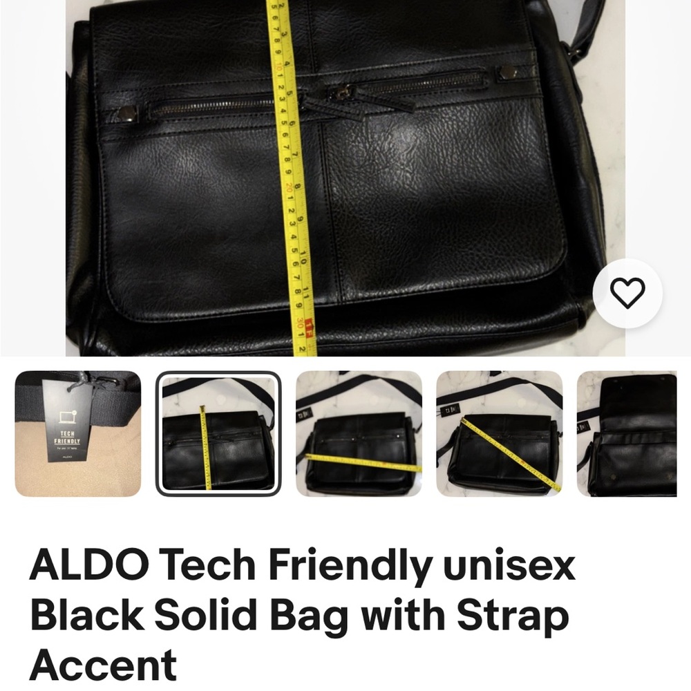 Aldo Black Laptop Bag with Stylish Strap